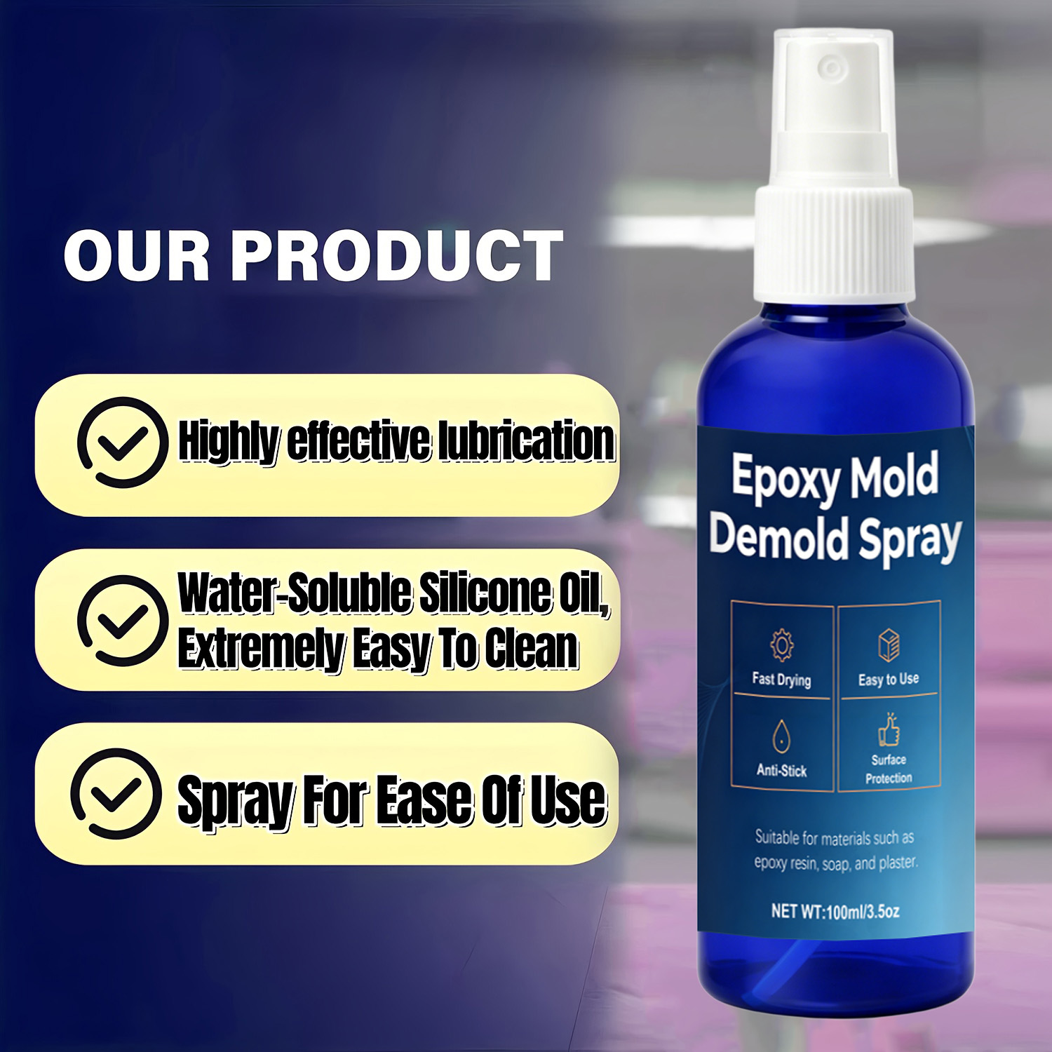 Release Spray Silicone - رذاذ مانع للالتصاق لقوالب السيليكون، عامل