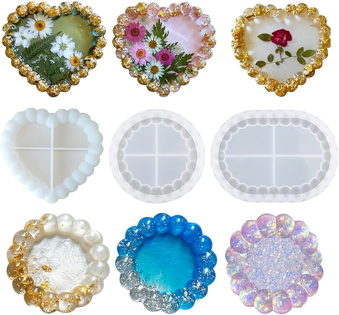 Resin Art Tray - قوالب سيليكون لصنع صواني الراتنج الفقاعي،