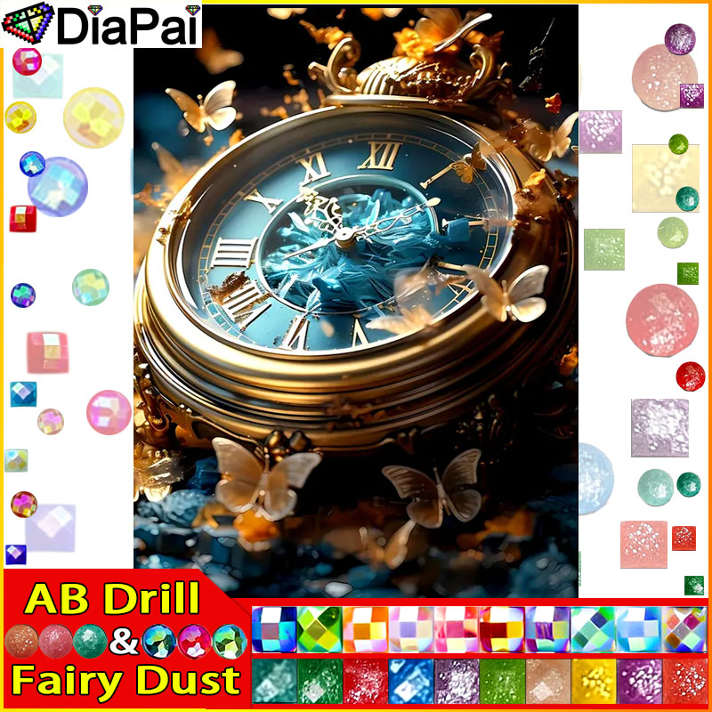 Resin Art Clock - DiaPai الجنية الغبار AB ألواح تلوين