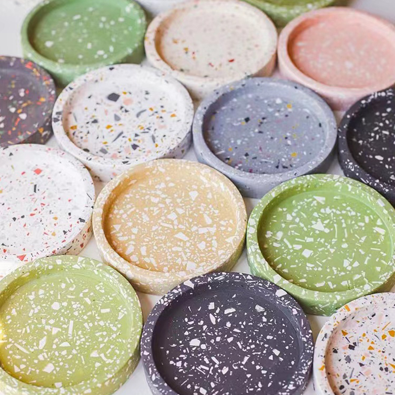 Resin Art Tray - صينية مستديرة قوالب الاسمنت قوالب السيليكون