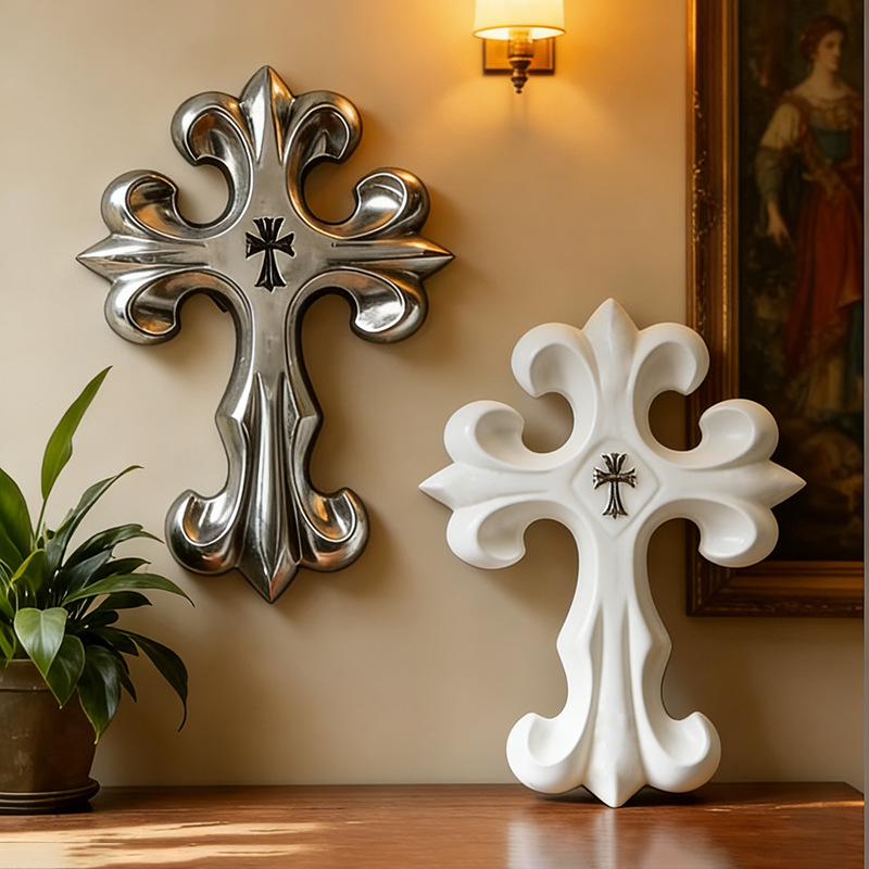 Resin Art Furniture - ديكور جداري على شكل صليب بأسلوب