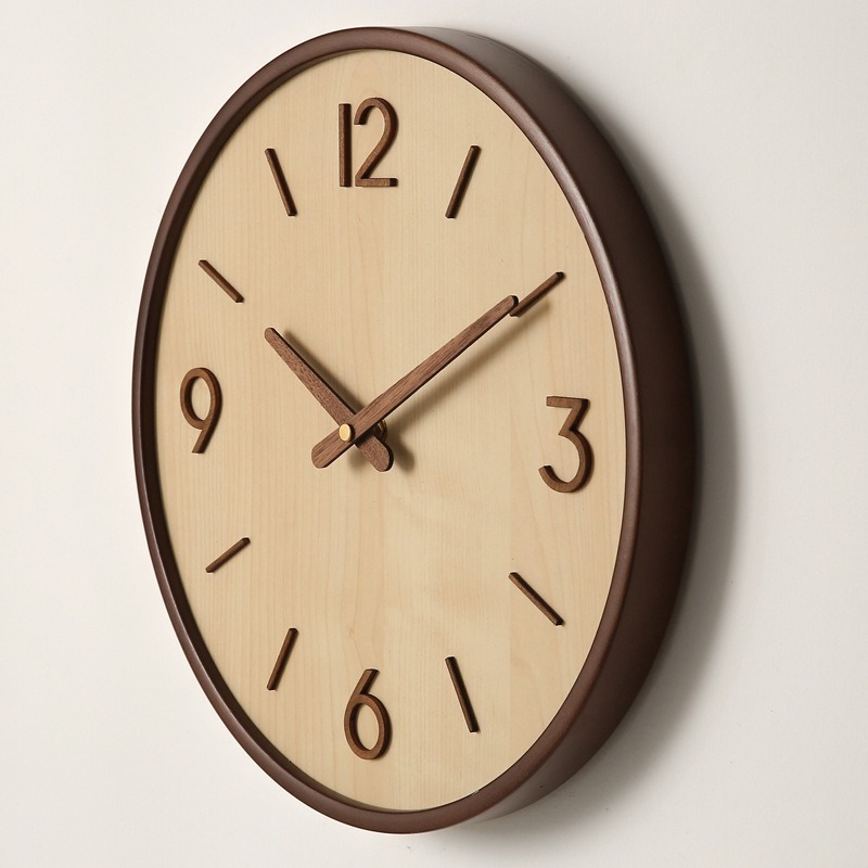 Resin Art Clock - ساعات حائط فنية صامتة خشبية حديثة