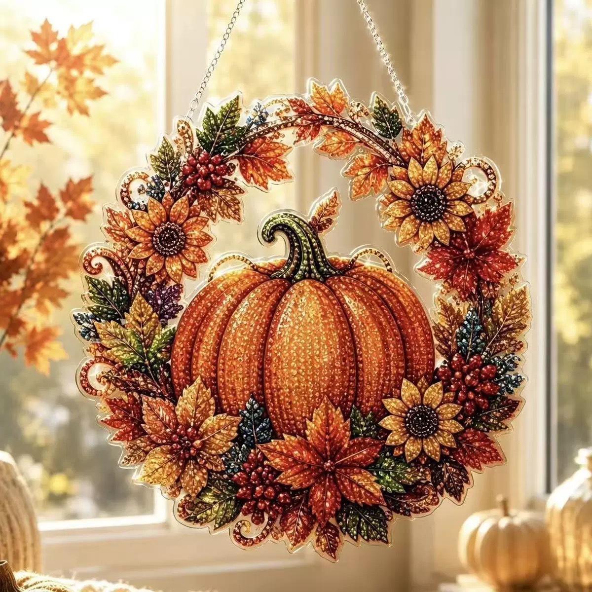 Resin Art Flowers - مجموعة زينة معلقة بفن الألماس على