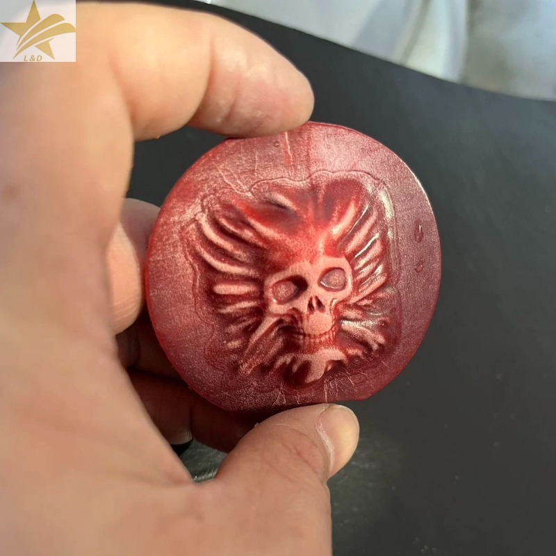 Resin Art Logo - قالب نقش جلدي ثلاثي الأبعاد على