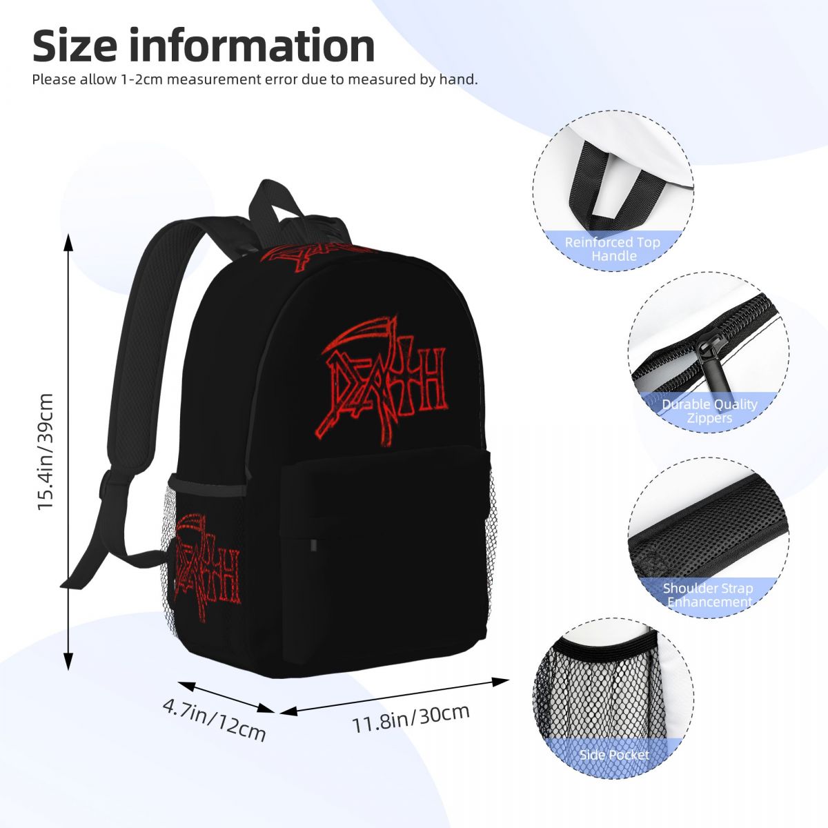 حقيبة ظهر بشعار Death Band للط - مراجعة Resin Art Logo وسعره