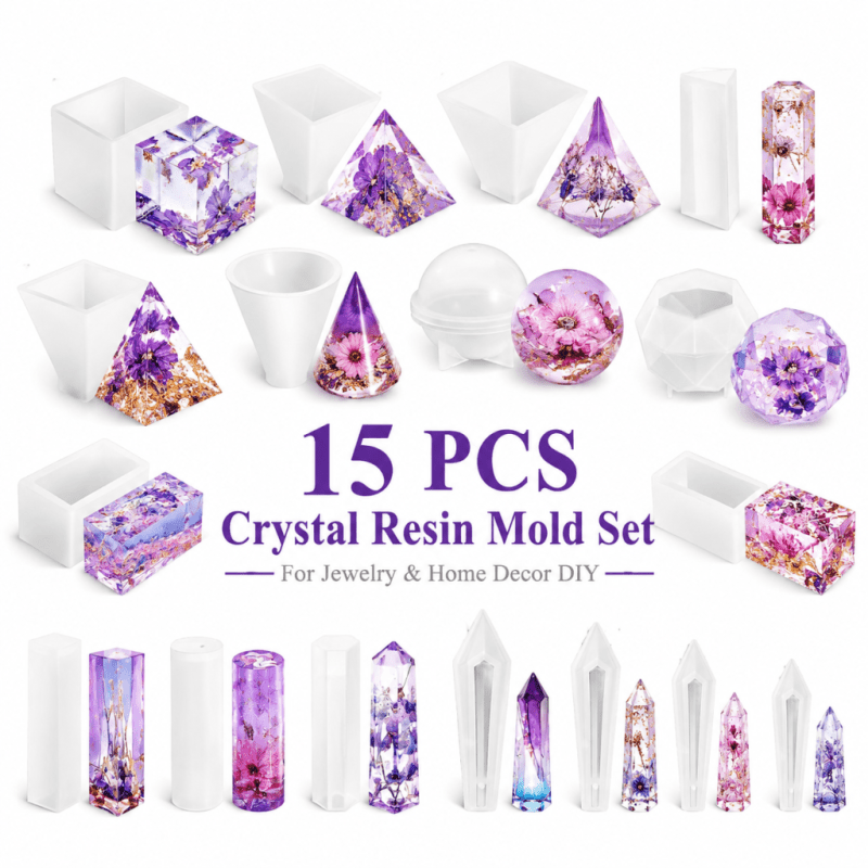 مجموعة قوالب سيليكون كريستالية - مراجعة Resin Art Furniture وسعره