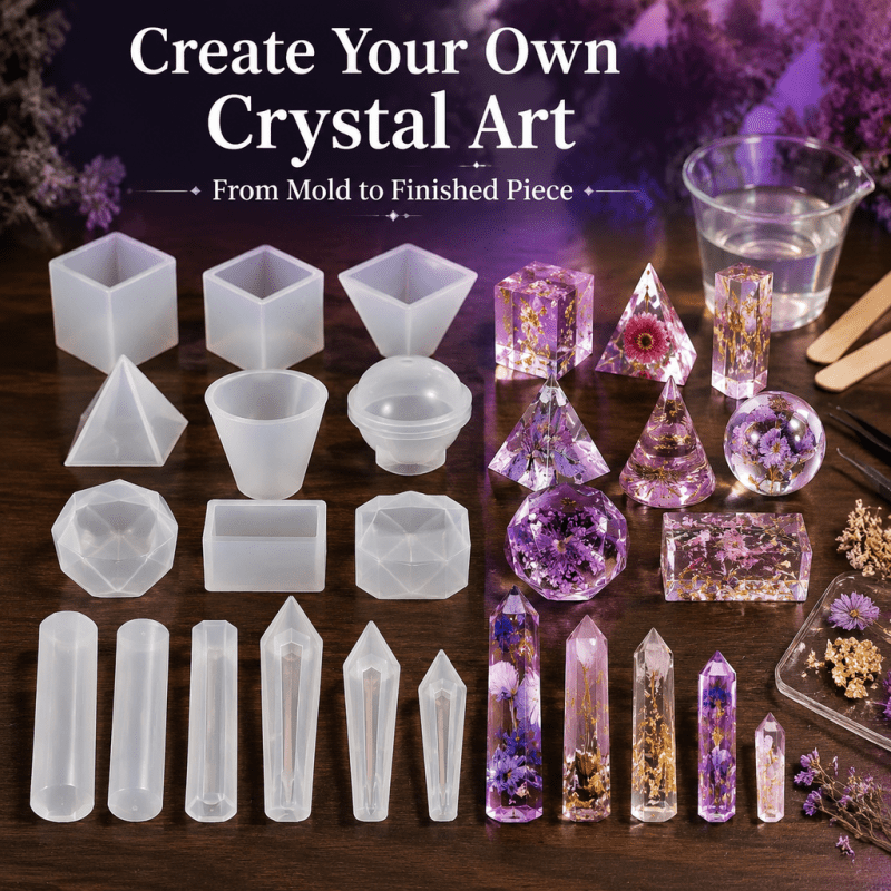 مجموعة قوالب سيليكون كريستالية - مراجعة Resin Art Furniture وسعره