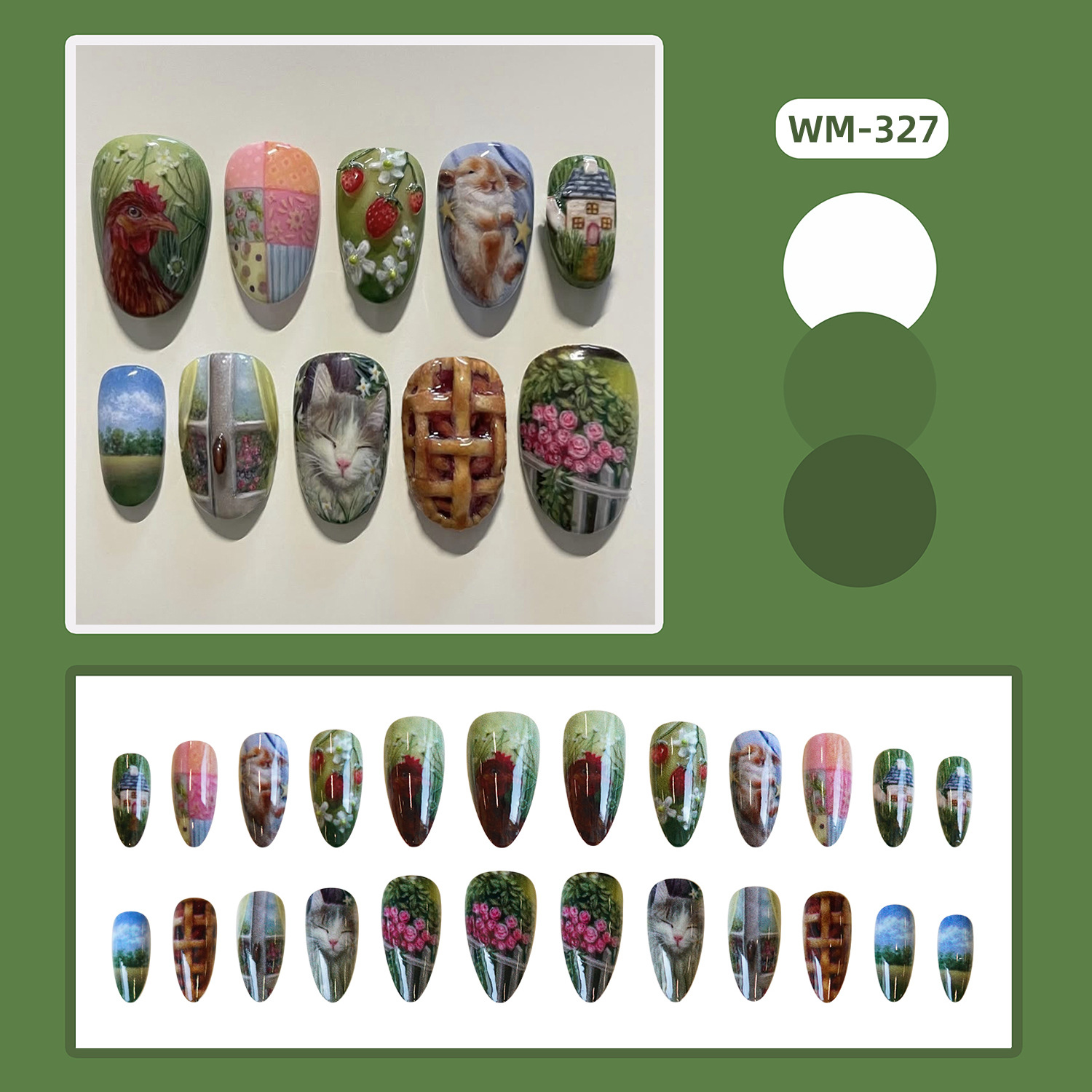 24 قطعة النمط الرعوي اللوز الص - مراجعة Resin Art Flowers وسعره