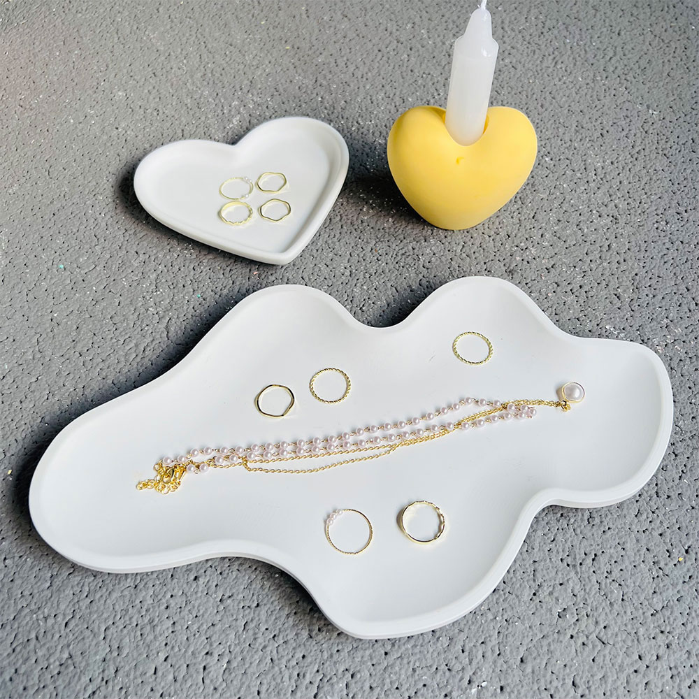 صينية تخزين سحابية قالب خرساني - مراجعة Resin Art Tray وسعره